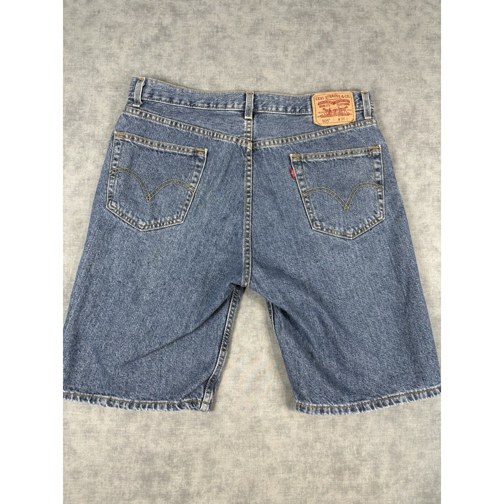 Vintage 2006 Levi's 505 Denim Shorts Mens 36 Blue Jean Jorts Y2K Mexico